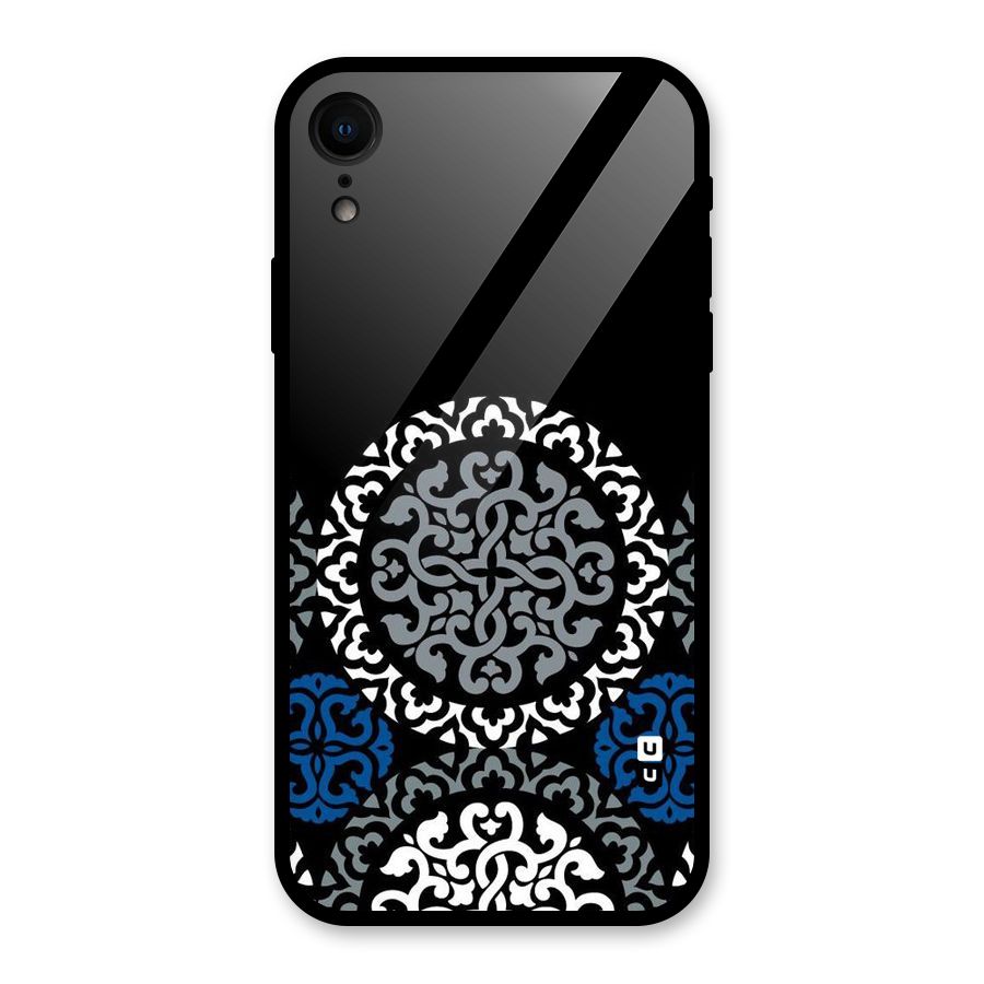 Mandala Circle Pattern Glass Back Case for iPhone XR