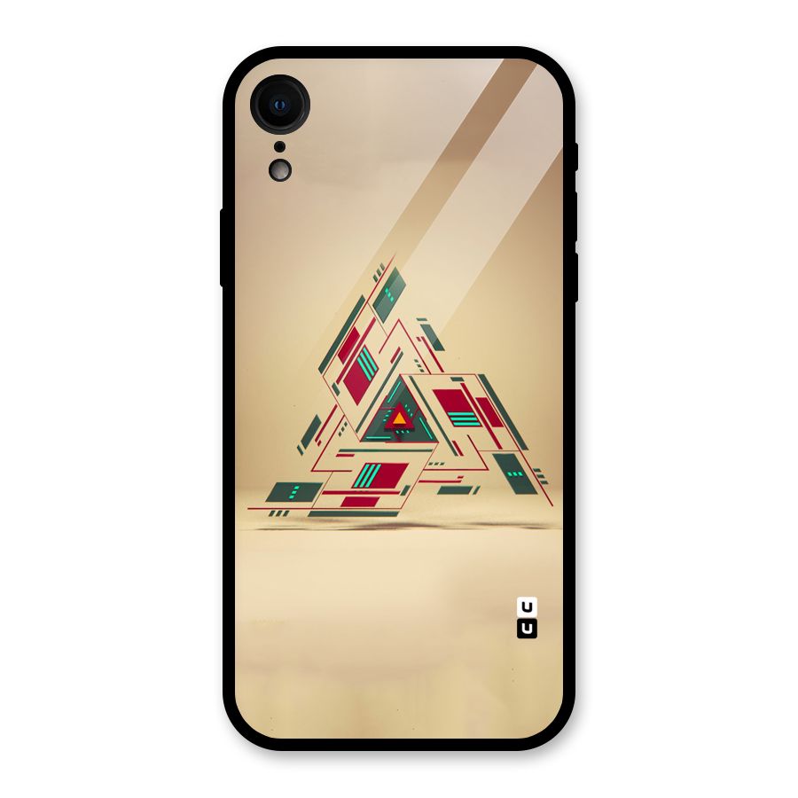 Maze Triangle Glass Back Case for iPhone XR