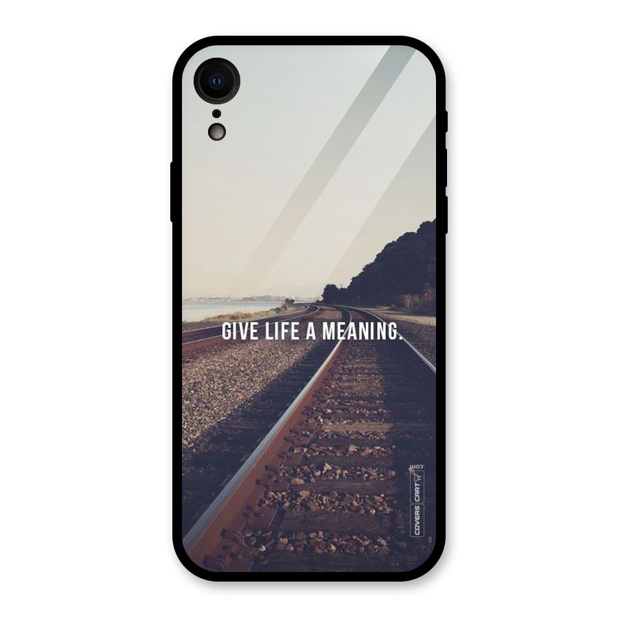 Meaning To Life Glass Back Case for iPhone XR