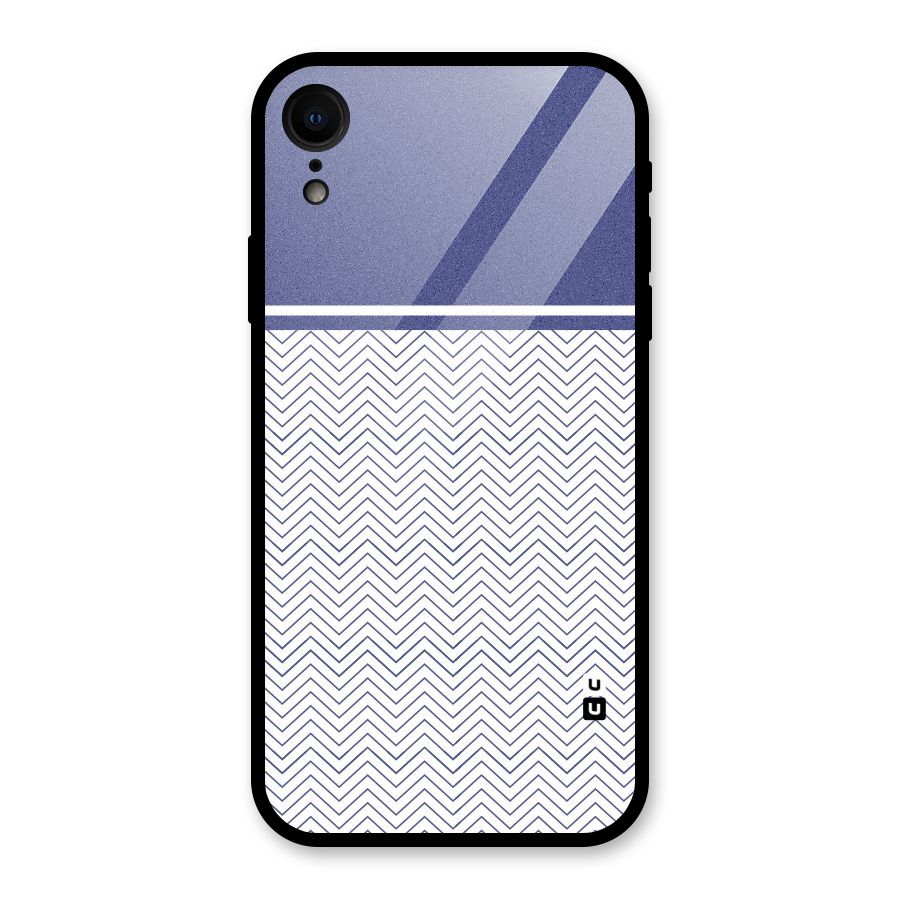 Melange Striped Pattern Glass Back Case for iPhone XR