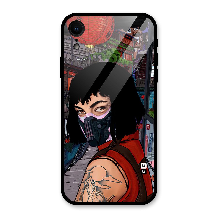Money Heist Tokyo Mask Glass Back Case for iPhone XR