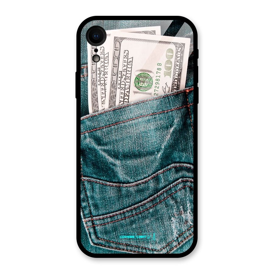 Money in Jeans Glass Back Case for iPhone XR