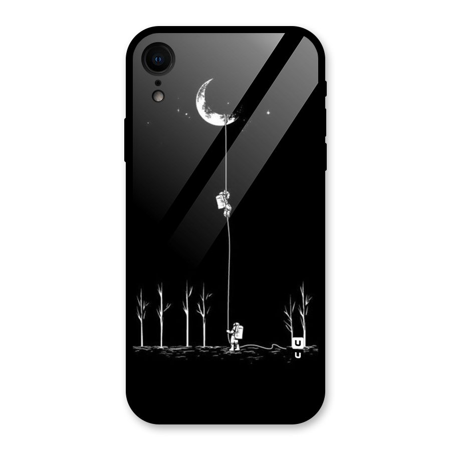 Moon Man Glass Back Case for iPhone XR