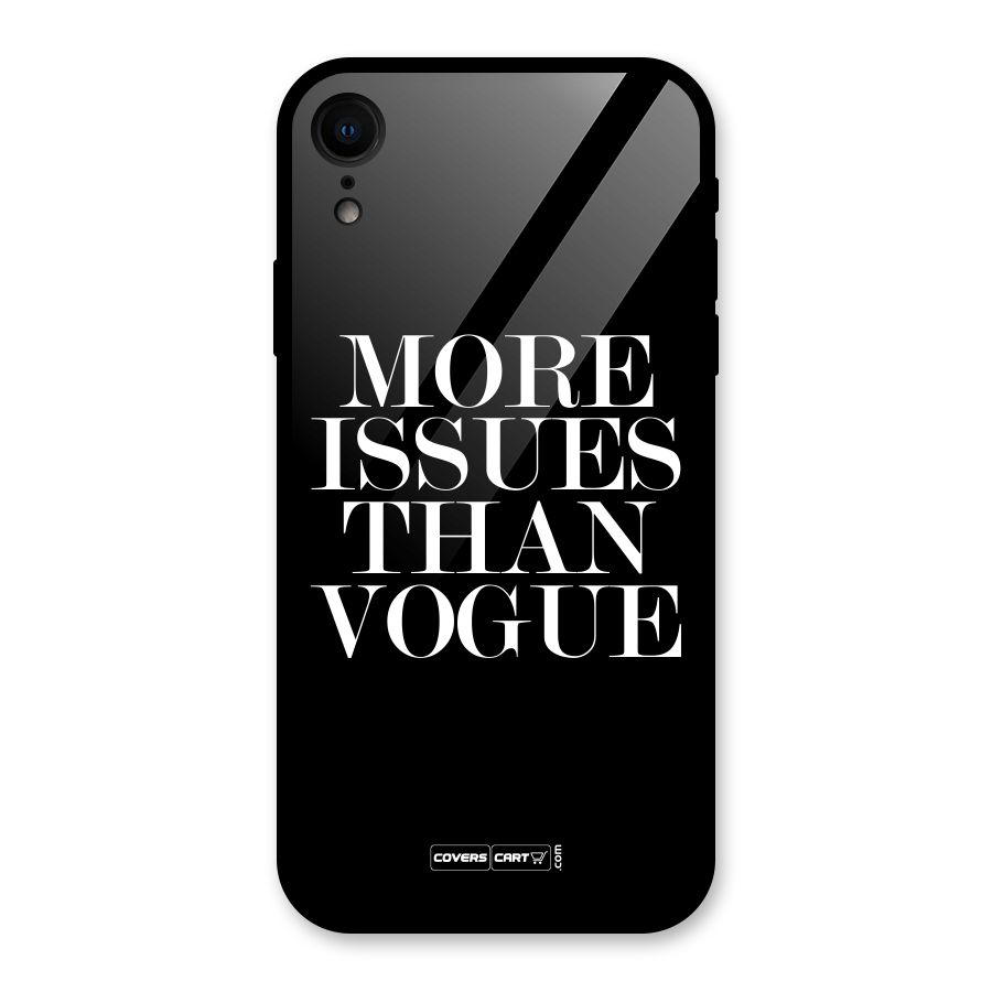 More Issues than Vogue (Black) Glass Back Case for iPhone XR