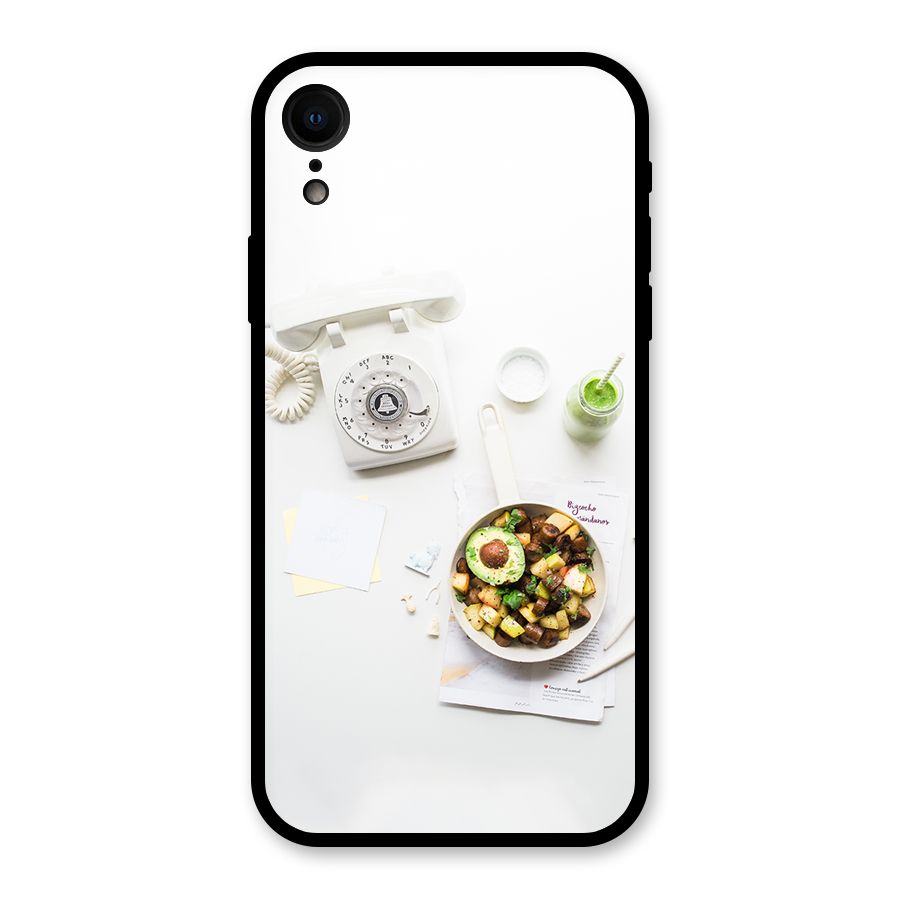 Morning Breakfast Glass Back Case for iPhone XR