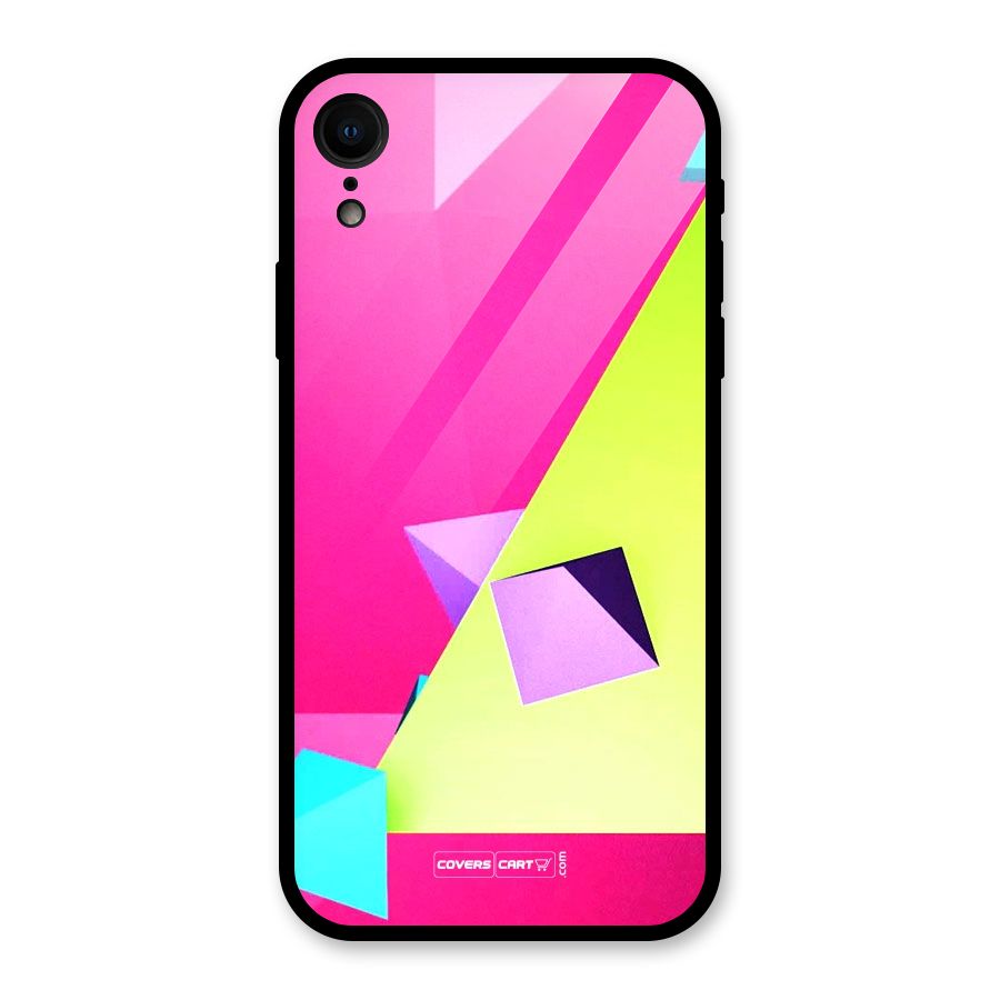 Motion Triangles Glass Back Case for iPhone XR