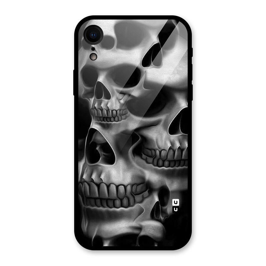 Multiple Skulls Glass Back Case for iPhone XR