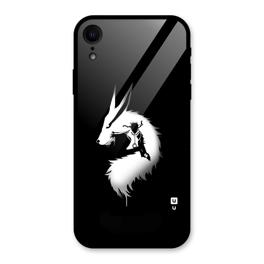 Naruto Kurama Mode Glass Back Case for iPhone XR