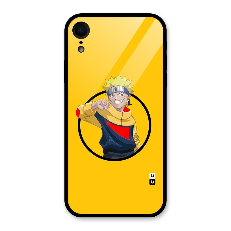 Naruto Sports Art Glass Back Case for iPhone XR