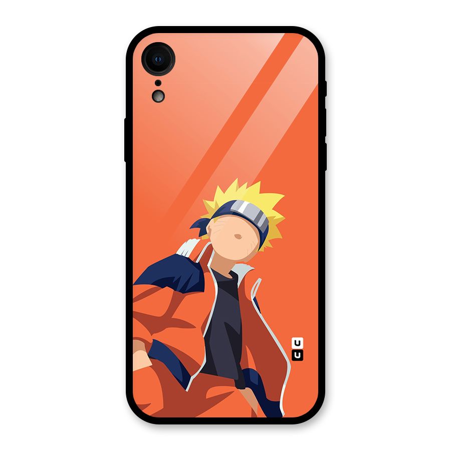 Naruto Uzumaki Minimalist Glass Back Case for iPhone XR