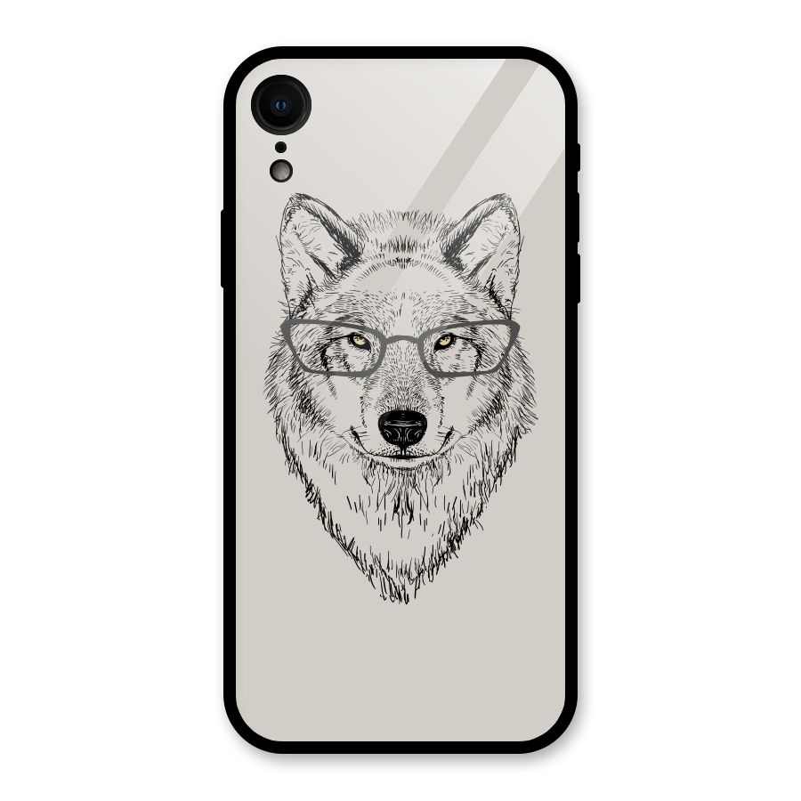 Nerdy Wolf Glass Back Case for iPhone XR