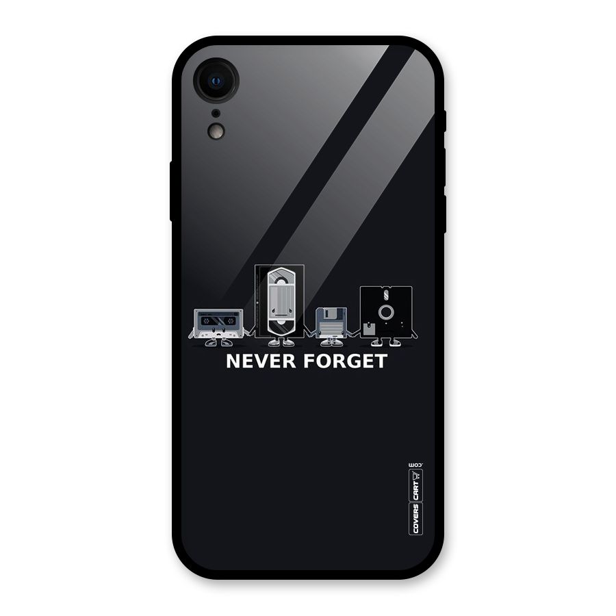 Never Forget Glass Back Case for iPhone XR