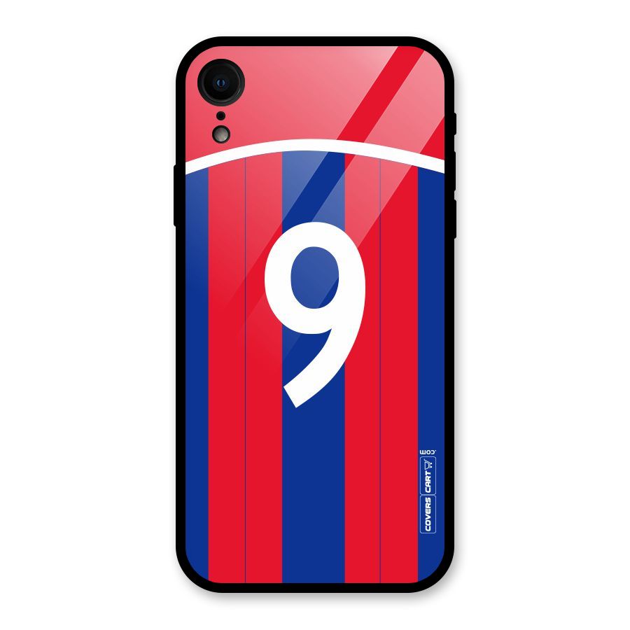Number 9 Jersey Glass Back Case for iPhone XR