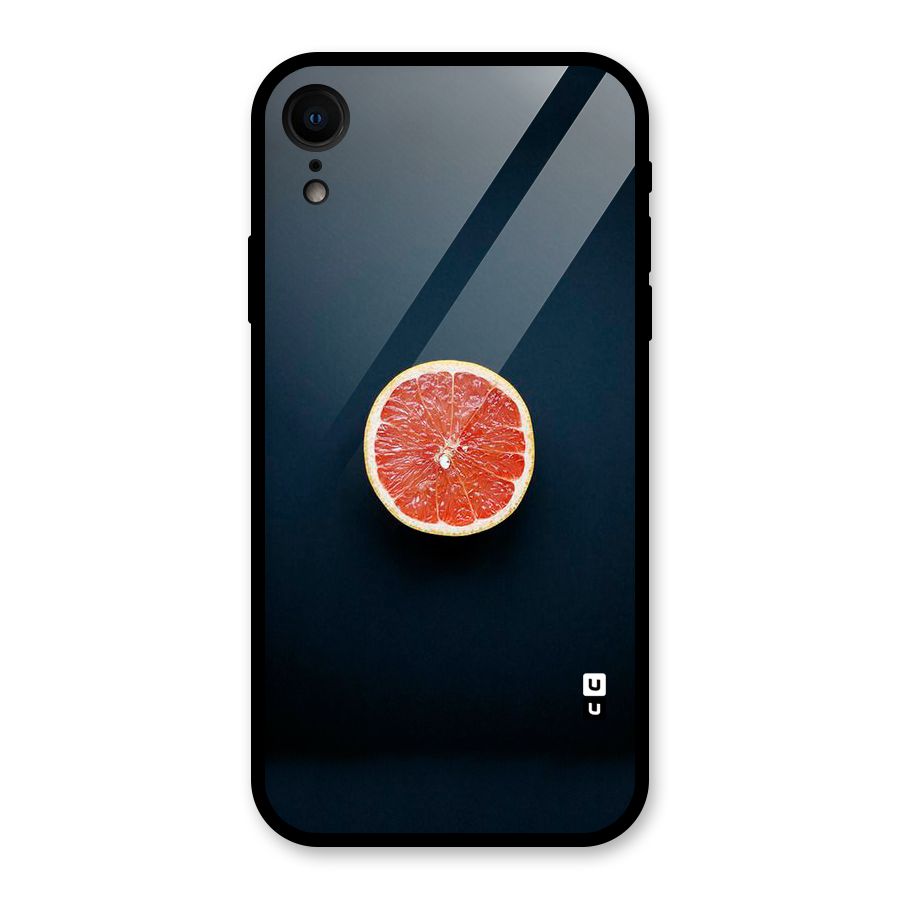 Orange Design Glass Back Case for iPhone XR