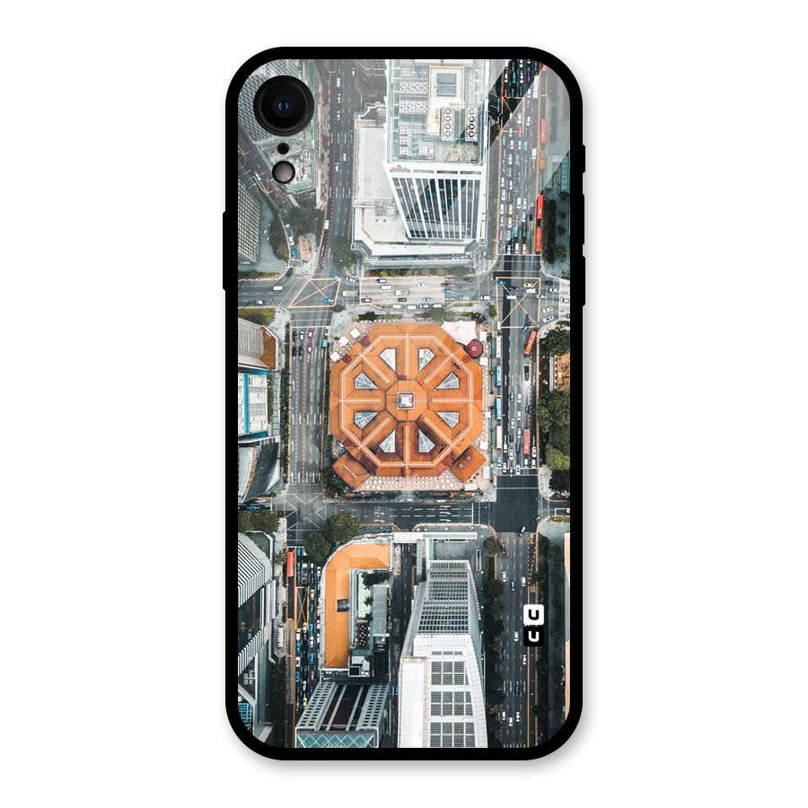 Orange Dome Glass Back Case for iPhone XR