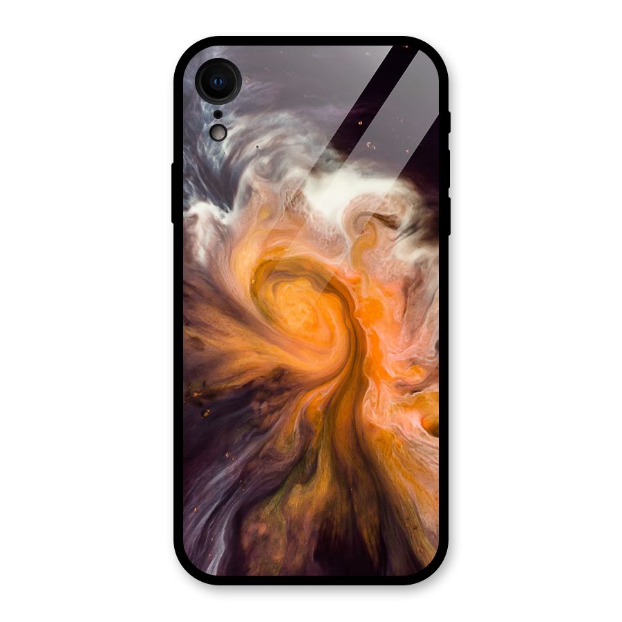 Orange Fusion Glass Back Case for iPhone XR