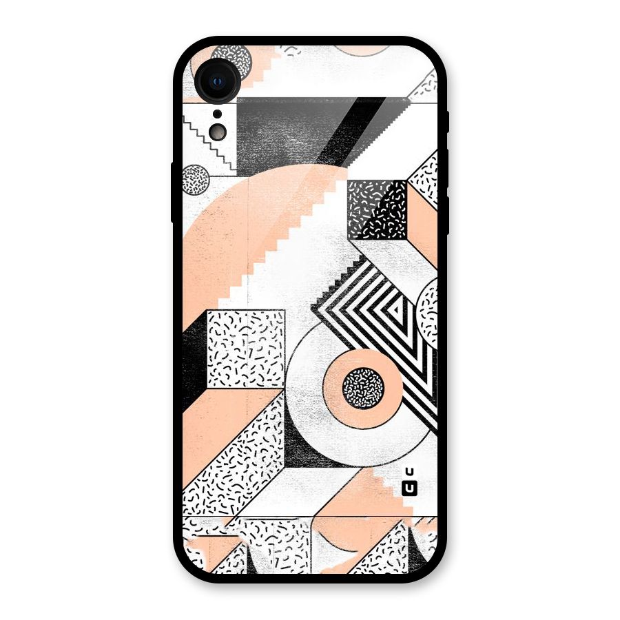 Orange Zig Zag Glass Back Case for iPhone XR