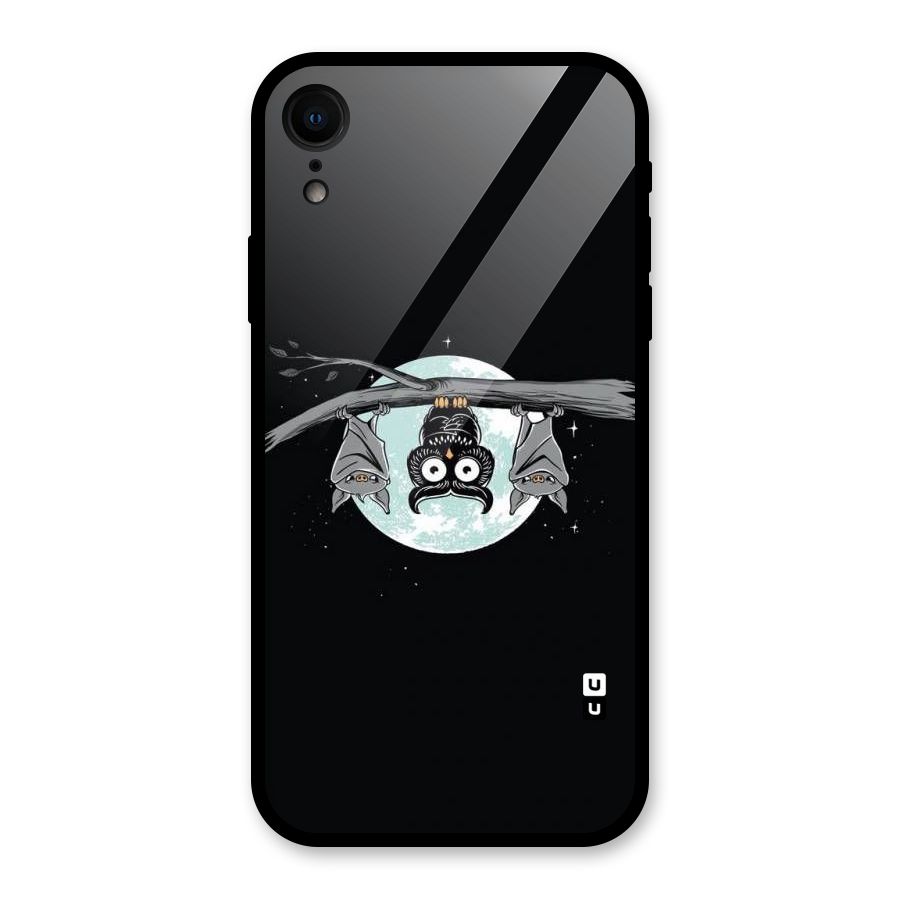 Owl Hanging Glass Back Case for iPhone XR