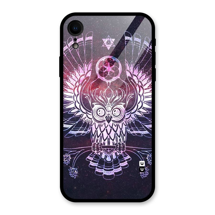 Owl Quirk Swag Glass Back Case for iPhone XR