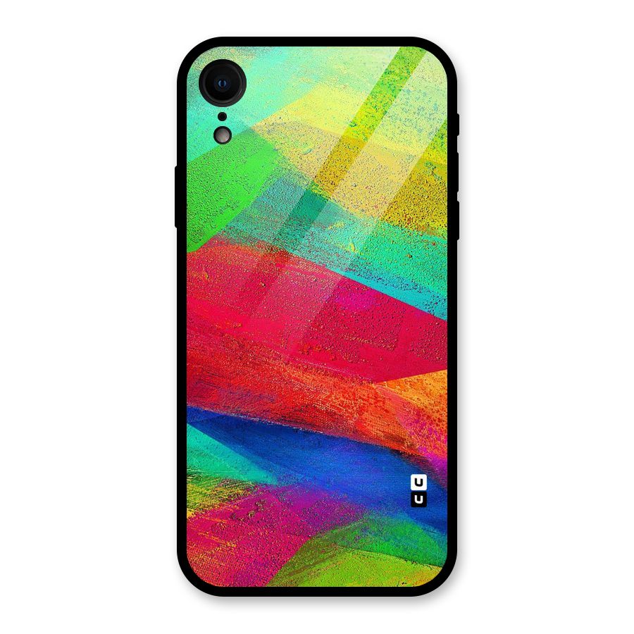 Paint Art Pattern Glass Back Case for iPhone XR