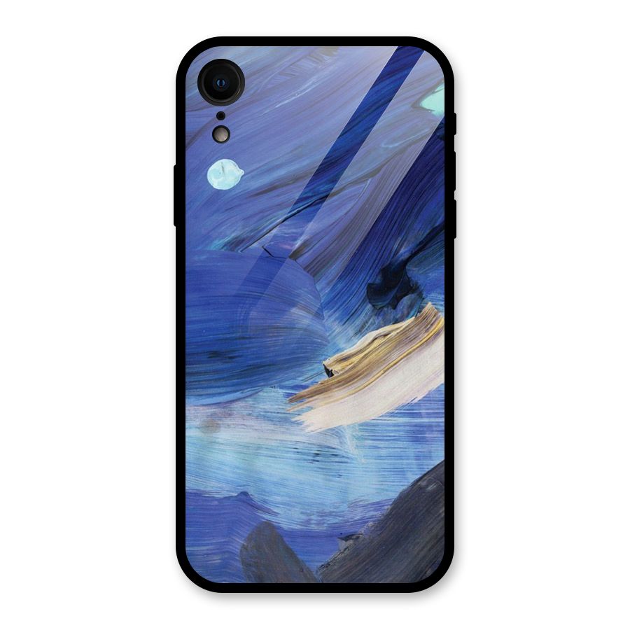 Paint Brush Strokes Glass Back Case for iPhone XR