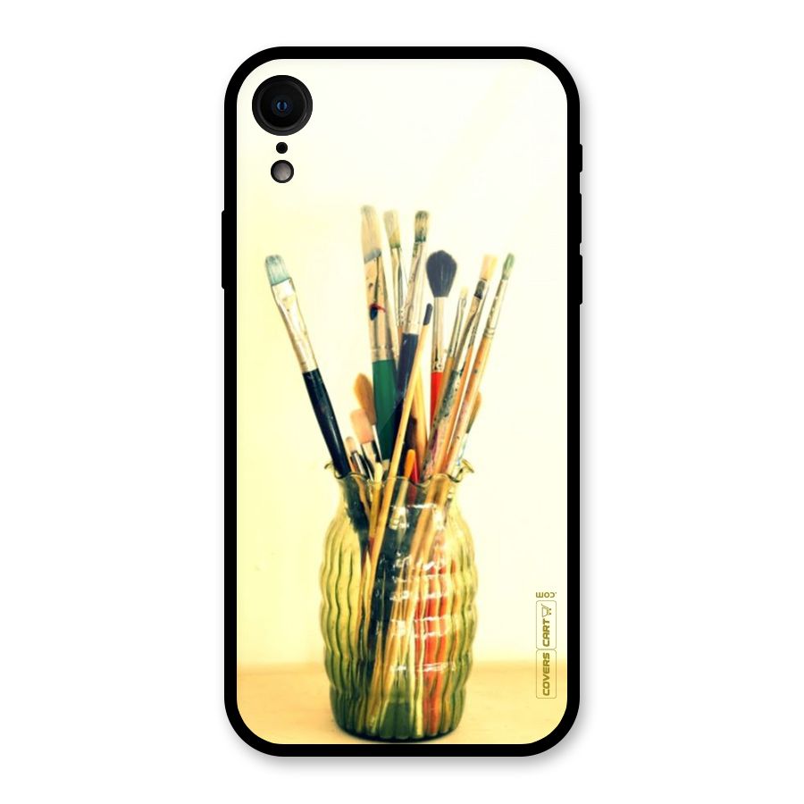 Paint Vass Glass Back Case for iPhone XR