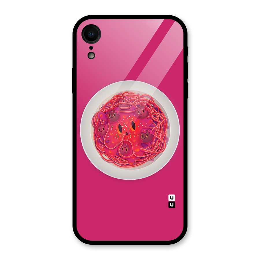 Pasta Cute Glass Back Case for iPhone XR
