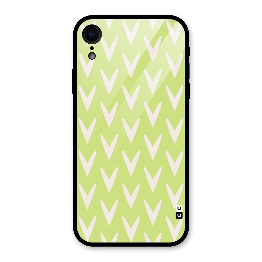 Pastel Green Grass Glass Back Case for iPhone XR