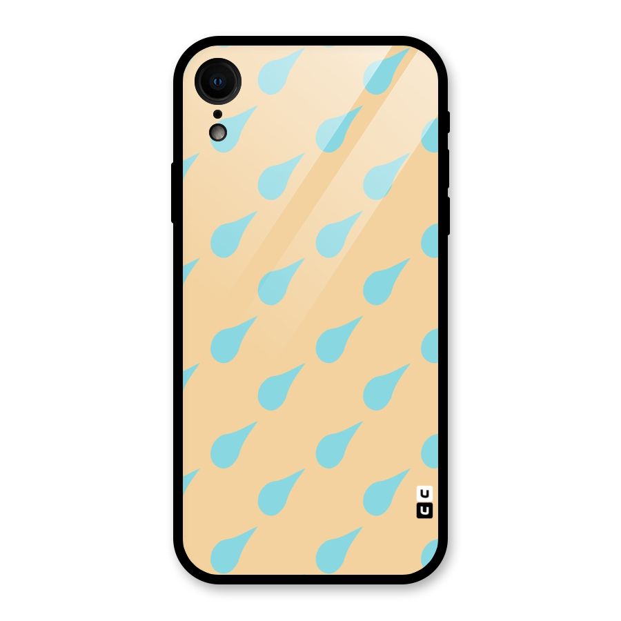 Pastel Orange Drops Glass Back Case for iPhone XR