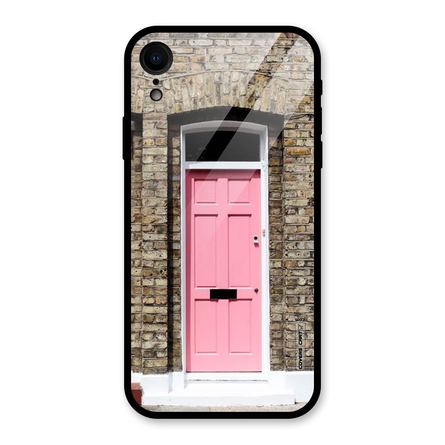 Pastel Pink Door Glass Back Case for iPhone XR