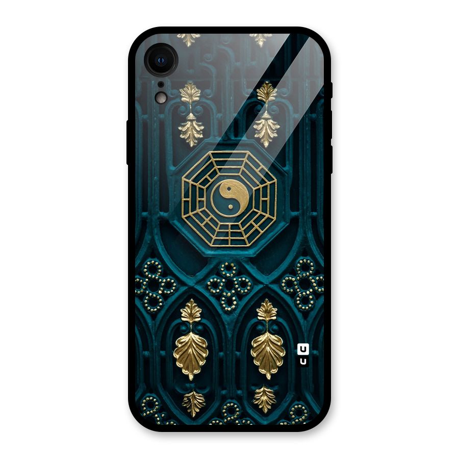 Peace Web Design Glass Back Case for iPhone XR