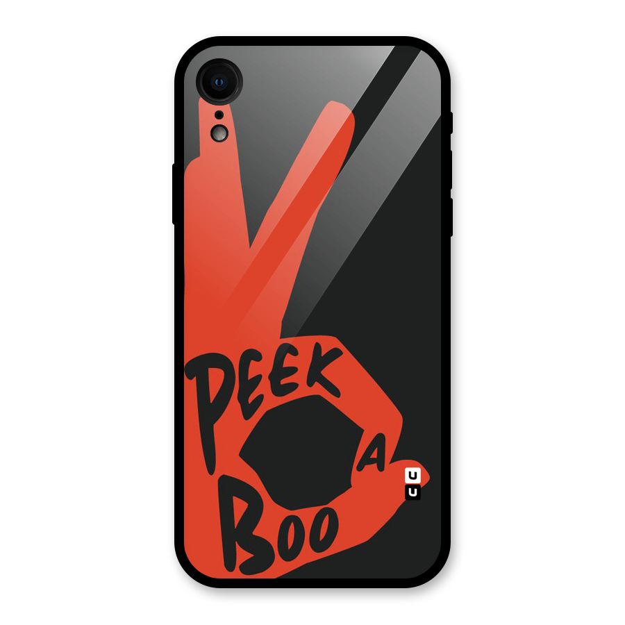 Peek-a-boo Glass Back Case for iPhone XR