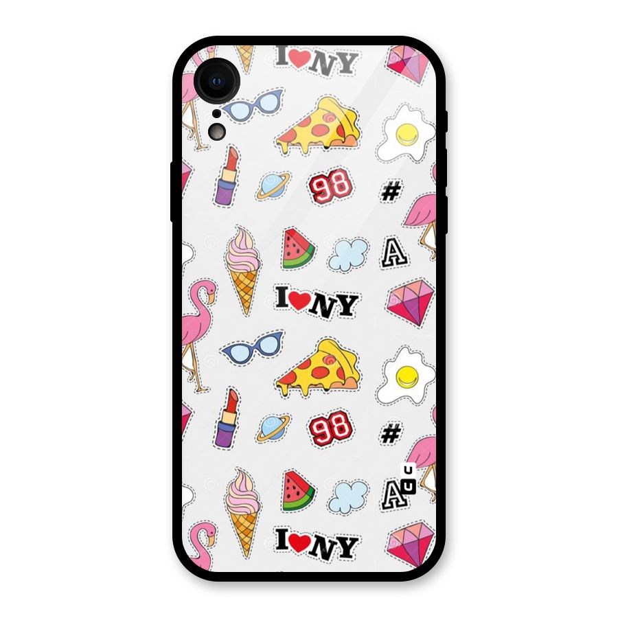 Personnel Quirk Glass Back Case for iPhone XR