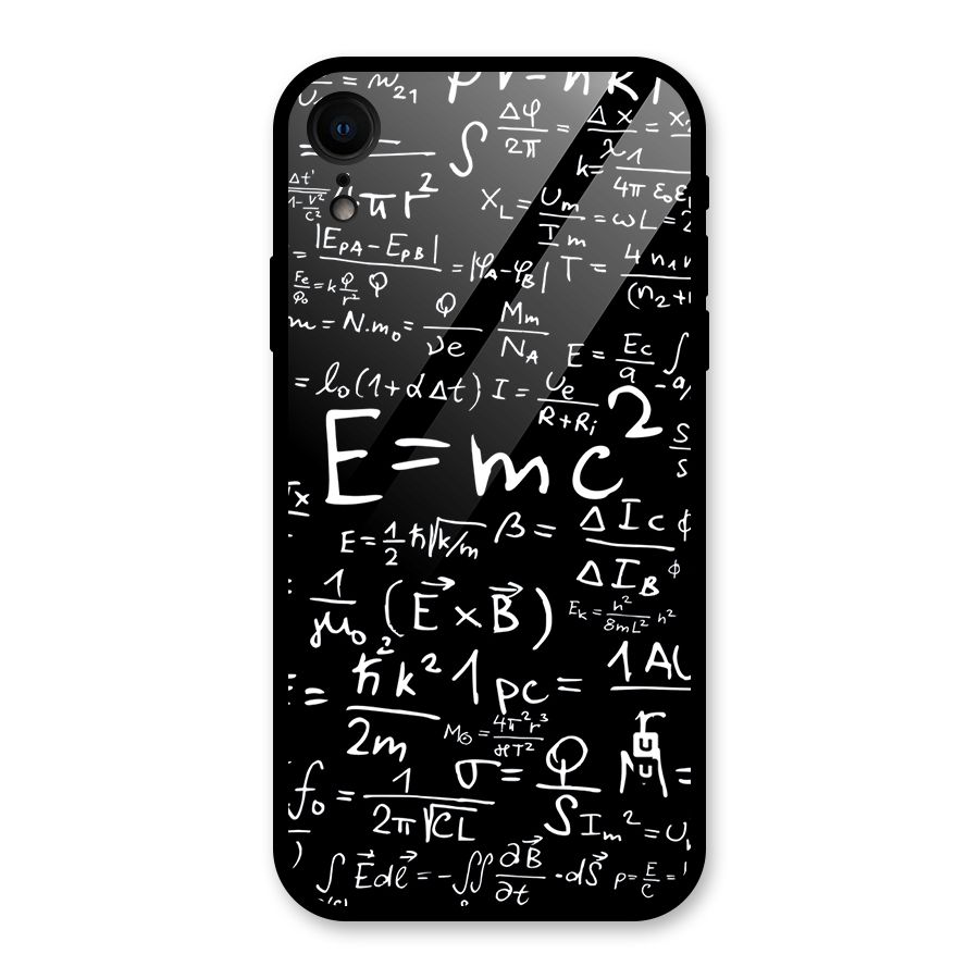 Physics Equation Glass Back Case for iPhone XR