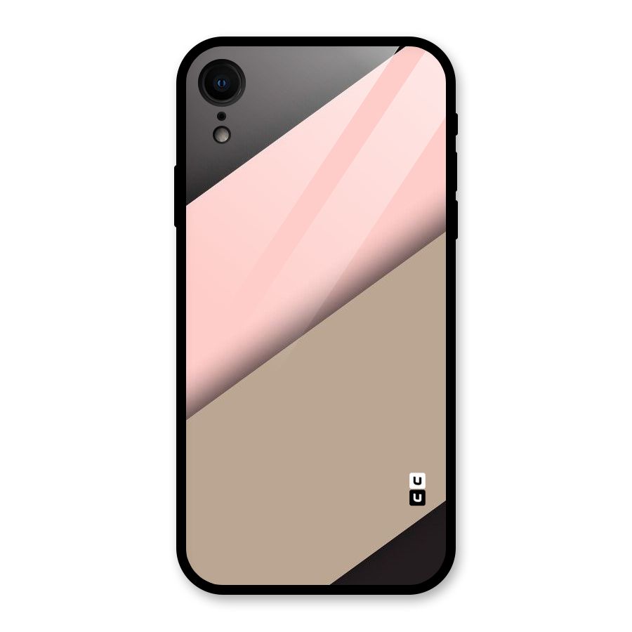 Pink Diagonal Glass Back Case for iPhone XR