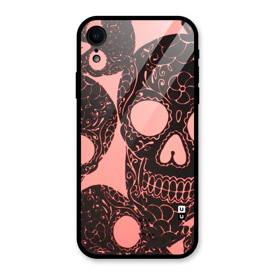 Pink Head Glass Back Case for iPhone XR