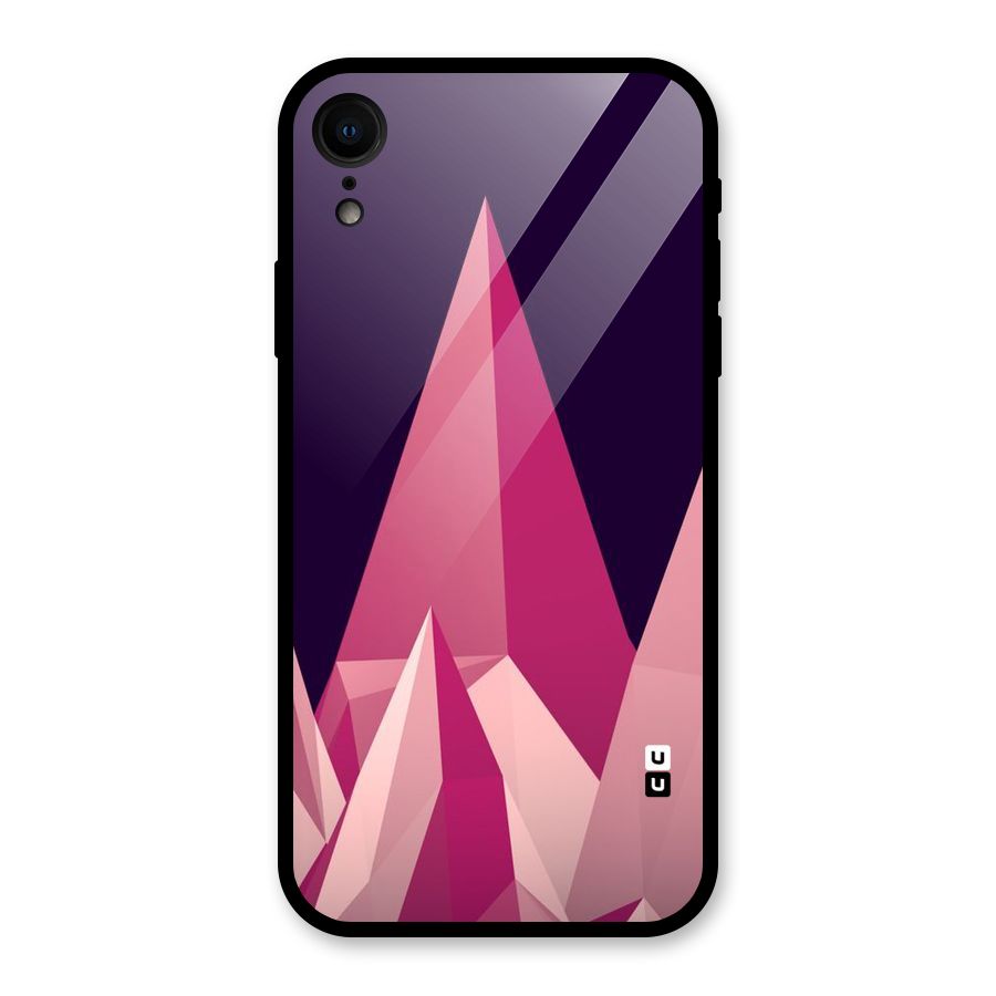 Pink Sharp Glass Back Case for iPhone XR