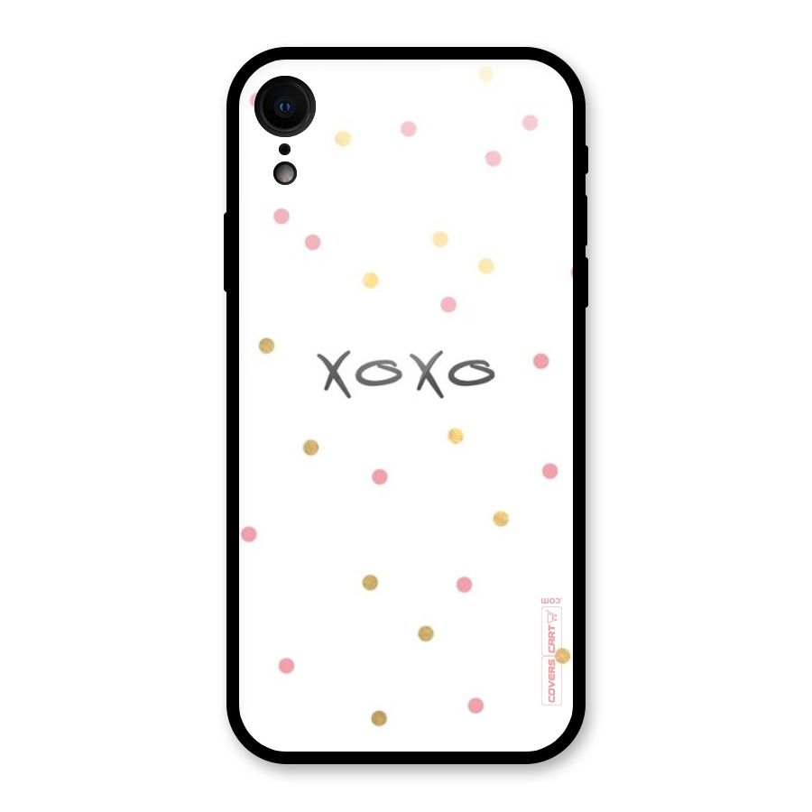 Polka Hugs Glass Back Case for iPhone XR