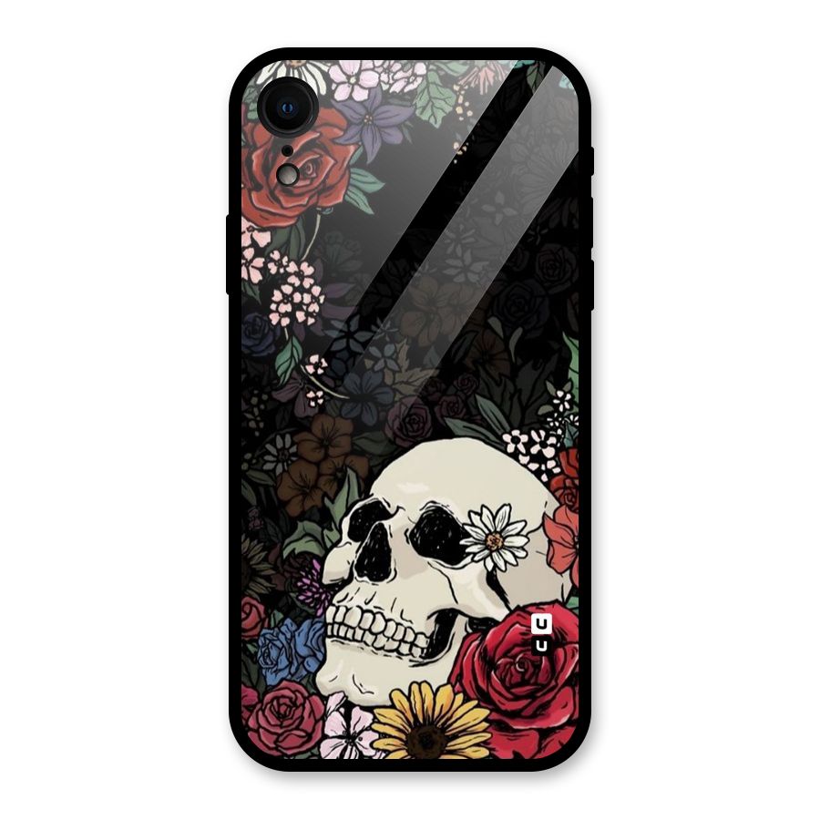 Pretty Skull Glass Back Case for iPhone XR