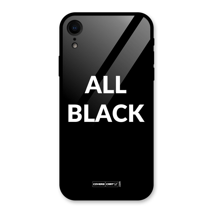 Raftaar All Black Glass Back Case for iPhone XR
