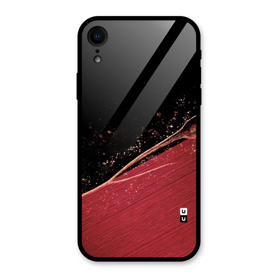 Red Flow Drops Glass Back Case for iPhone XR