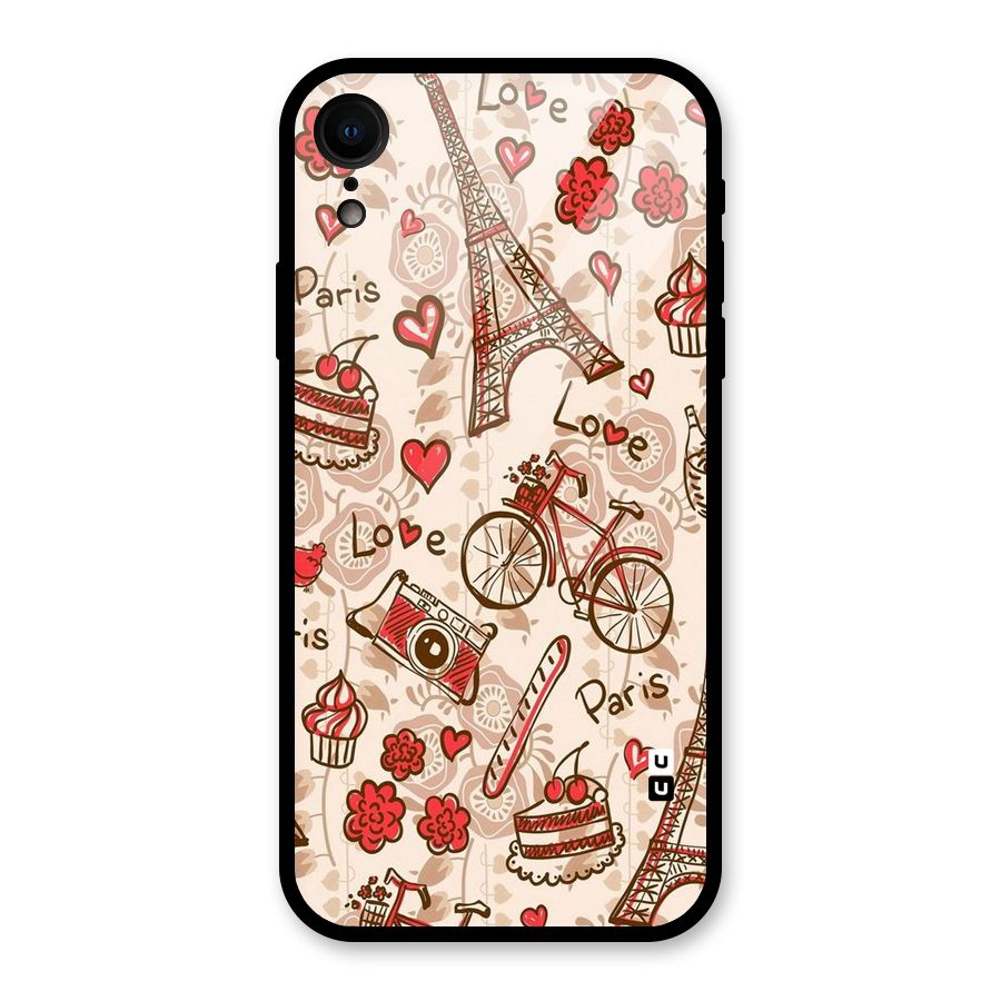 Red Peach City Glass Back Case for iPhone XR