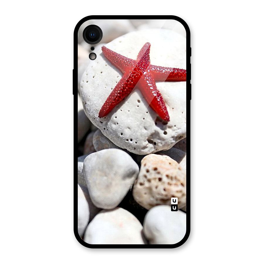 Red Star Fish Glass Back Case for iPhone XR