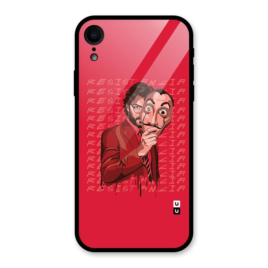 Resistancia Professor Art Glass Back Case for iPhone XR