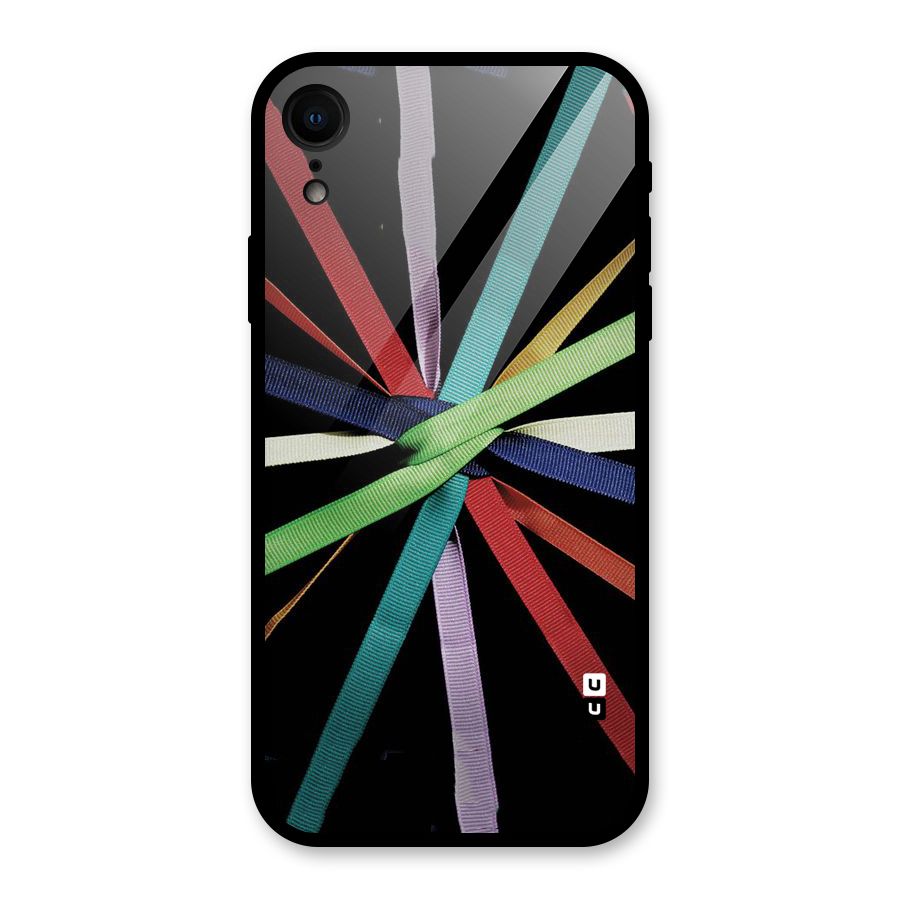 Ribbon Design Glass Back Case for iPhone XR