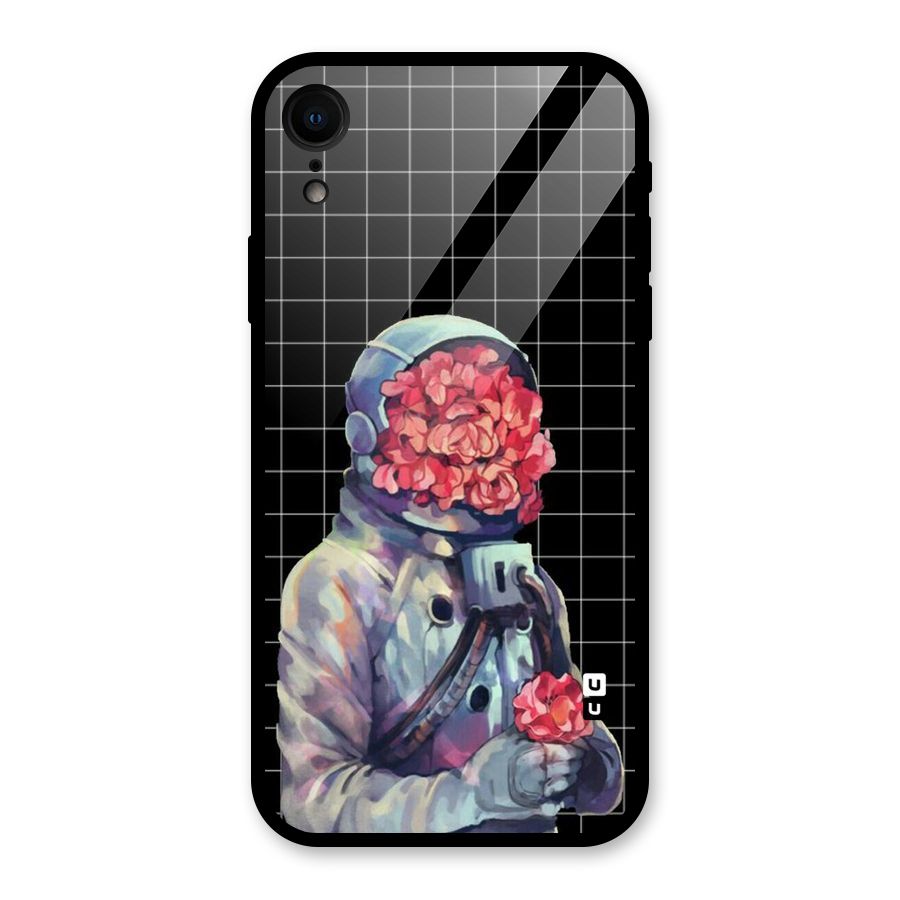 Robot Rose Glass Back Case for iPhone XR