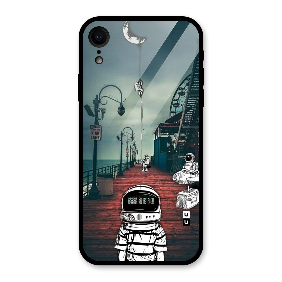 Robotic Design Glass Back Case for iPhone XR