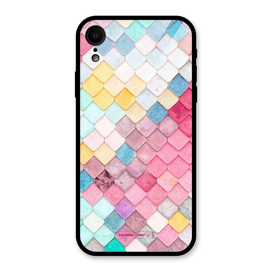 Rocks Pattern Design Glass Back Case for iPhone XR