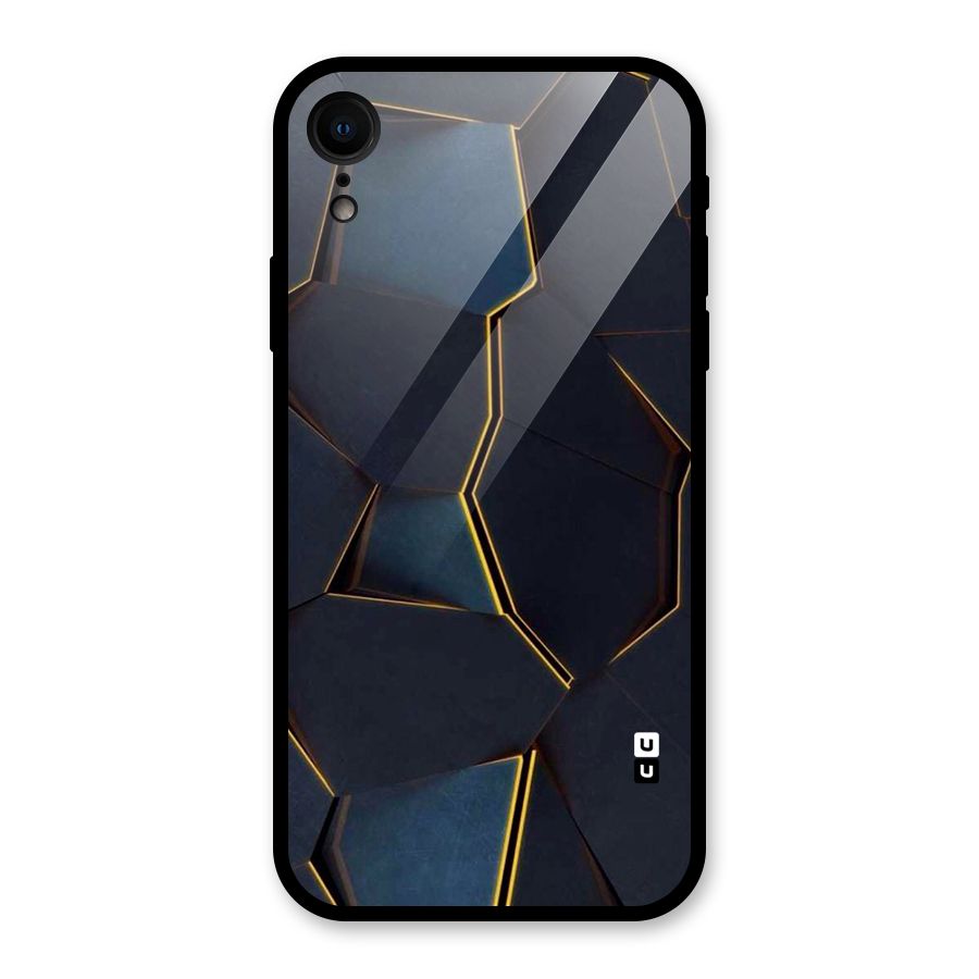 Royal Abstract Glass Back Case for iPhone XR