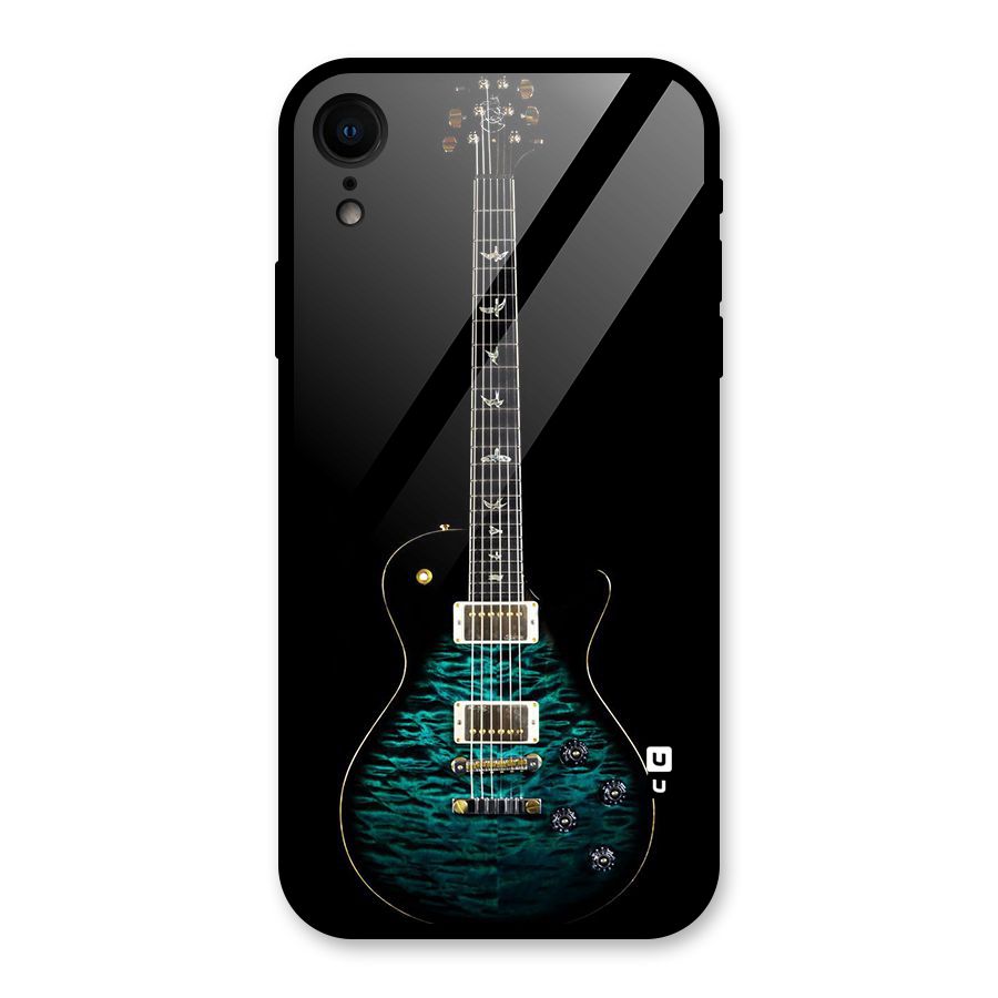 Royal Green Guitar Glass Back Case for iPhone XR
